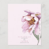 Papier Budget Rose Floral Fleur Mariage Enregistrer La Da (Dos)