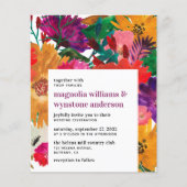 Papier BUDGET Rose foncé Gras Faire-part de mariage Flora (Devant)