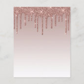 Papier Budget Rose Gold 50e Anniversaire Fête Invitation (Dos)