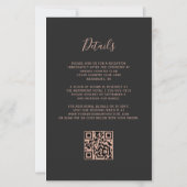 Papier Budget Rose Gold Agate Violet Code QR Mariage (Dos)