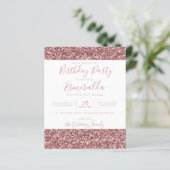 Papier BUDGET Rose Gold Fête d'Anniversaire Paillettes Ro (Debout devant)
