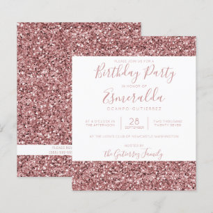 Papier BUDGET Rose Gold Fête d'Anniversaire Paillettes Ro