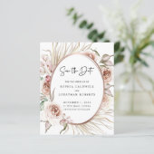 Papier Budget Rose Gold Foil Boho Floral Enregistrer la d (Debout devant)