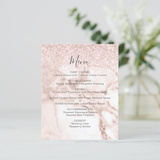 Papier Budget Rose Gold Marble Faux Parties scintillant M (Debout devant)