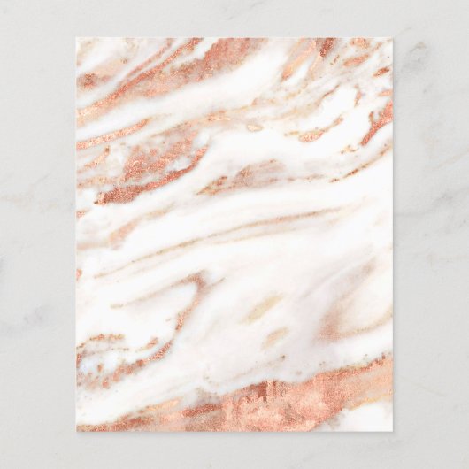 Papier Budget Rose Gold Marble Wedding Enregistrer la dat (Dos)