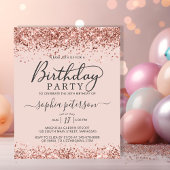 Papier Budget Rose Gold N'importe quel âge Blush Annivers