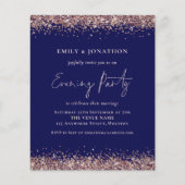 Papier BUDGET Rose Gold Paillettes Invitation de soirée N (Devant)