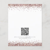 Papier Budget Rose Gold Paillettes Mariage Simple Élégant (Dos)