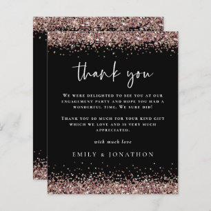 Papier Budget Rose Gold Parties scintillant Black Fiançai