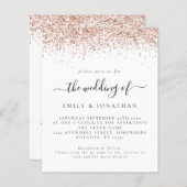 Papier Budget Rose Gold Parties scintillant code QR Maria (Devant / Derrière)