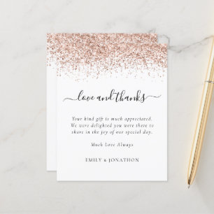 Papier Budget Rose Gold Parties scintillant Mariage Amour