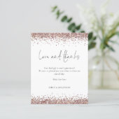 Papier Budget Rose Gold Parties scintillant Mariage Amour (Debout devant)
