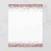 Papier Budget Rose Gold Parties scintillant Mariage Amour (Dos)