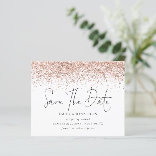 Papier Budget Rose Gold Parties scintillant Mariage Enreg (Debout devant)