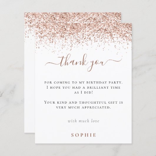 Papier Budget Rose Gold Parties scintillant N'importe que (Devant / Derrière)