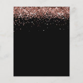 Papier Budget Rose Gold Parties scintillant Noir 40e anni (Dos)