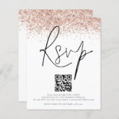 Papier Budget Rose Gold Parties scintillant QR Code Maria (Devant / Derrière)