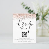Papier Budget Rose Gold Parties scintillant QR Code Maria (Debout devant)