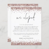 Papier Budget Rose Gold Parties scintillant QR Code Scrip (Devant / Derrière)