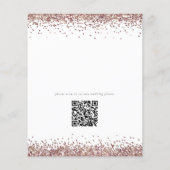 Papier Budget Rose Gold Parties scintillant QR Code Scrip (Dos)