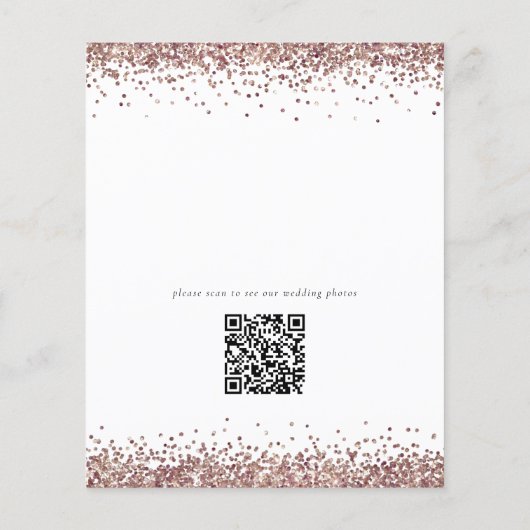 Papier Budget Rose Gold Parties scintillant QR Code Scrip (Dos)