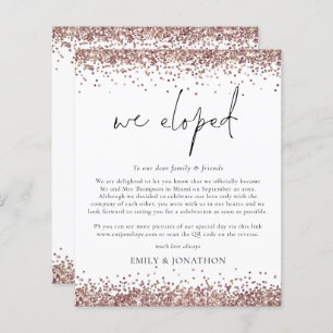 Papier Budget Rose Gold Parties scintillant QR Code Scrip