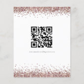 Papier Budget Rose Gold Parties scintillant QR Code Weddi (Dos)