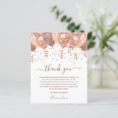 Papier Budget Rose Gold Rose Ballons 21e fête d'anniversa (Debout devant)