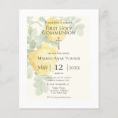 Papier Budget Rose Jaune Première Sainte Communion Invita (Devant)