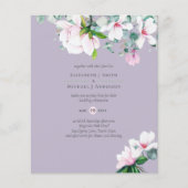 Papier BUDGET rose Magnolias Eucalyptus Lavender Mariage (Devant)