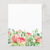 Papier Budget rose moderne invitation de partie d'engagem (Dos)