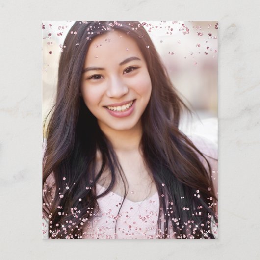 Papier BUDGET Rose noir or rose Parties scintillant Gradu (Dos)