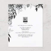 Papier Budget Rose noir PHOTO OVERLAY Mariage Invitation (Dos)