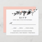 PAPIER BUDGET ROSE NOIRE MARIAGE MARIAGE RSVP REPAS CHOIX (Devant / Derrière)
