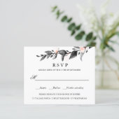 PAPIER BUDGET ROSE NOIRE MARIAGE MARIAGE RSVP REPAS CHOIX (Debout devant)