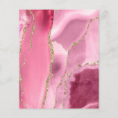 Papier Budget Rose Or Agate Faire-part de mariage moderne (Dos)