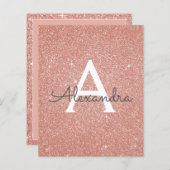 Papier Budget Rose Or Blush Parties scintillant rose doux (Devant / Derrière)