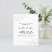 Papier BUDGET Rose or Botanique moderne Mariage (Debout devant)
