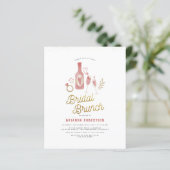 Papier Budget Rose & Or Moderne Brunch de Mariage & Bulle (Debout devant)