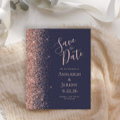 Papier Budget Rose or Parties scintillant bleu foncé Enre