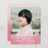 Papier BUDGET ROSE Paillette Ombré Féminin Photo Diplôme (Devant / Derrière)