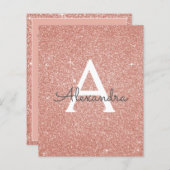 Papier Budget Rose Parties scintillant d'or 13e treize An (Devant / Derrière)