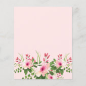 Papier Budget rose Parties scintillant d'or floral 40e an (Dos)