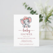 Papier Budget Rose Parties scintillant or Elephant Baby G (Debout devant)