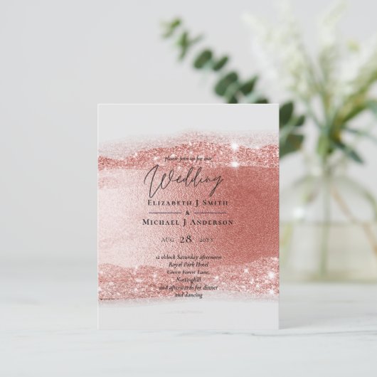 Papier Budget Rose Parties scintillant or  Foil Look Mari (Debout devant)