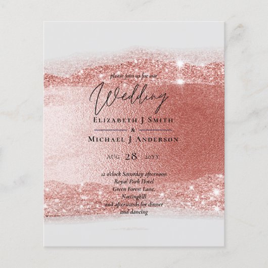 Papier Budget Rose Parties scintillant or  Foil Look Mari (Devant)