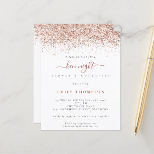 Papier Budget Rose Parties scintillant or Hen Night Blanc