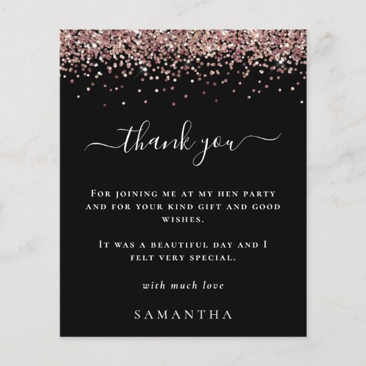 Papier Budget Rose Parties scintillant photo Hen Party Bl (Devant)