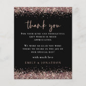 Papier Budget Rose Parties scintillant photo Mariage noir (Devant)