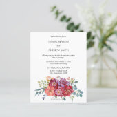 Papier Budget rose & prune Tropical Floral Blanc 2 Mariag (Debout devant)